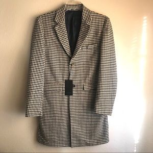Zara Men’s Houndstooth Coat, Large
